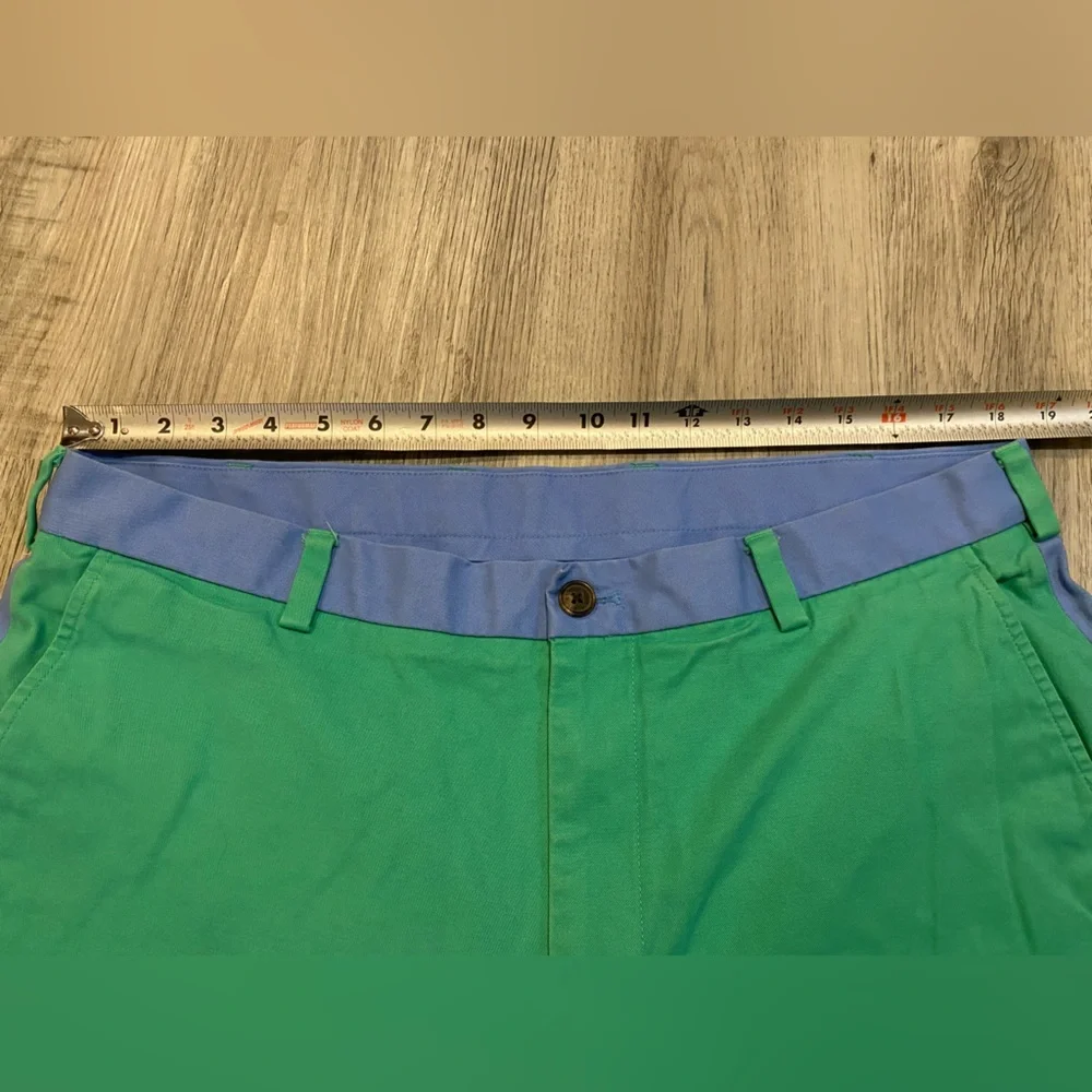 Brooks Brothers Chino Pants Mens 38x30 Blue Green Joker Costume Outfit Two Tone - Picture 5 of 7